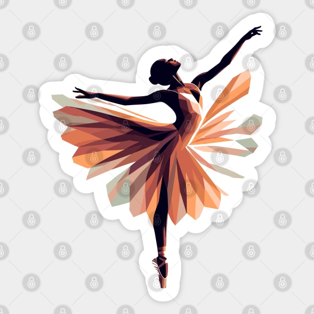 Beautiful ballerina in a colorful floral dress, tiptoe dance, Vector illustration, ballet dance performer Sticker by Nora Liak